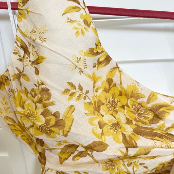 NWT Zimmermann Golden Asymmetric Dress Yellow Toile Floral Size 1 Small 4-6 $895 - Picture 5 of 15